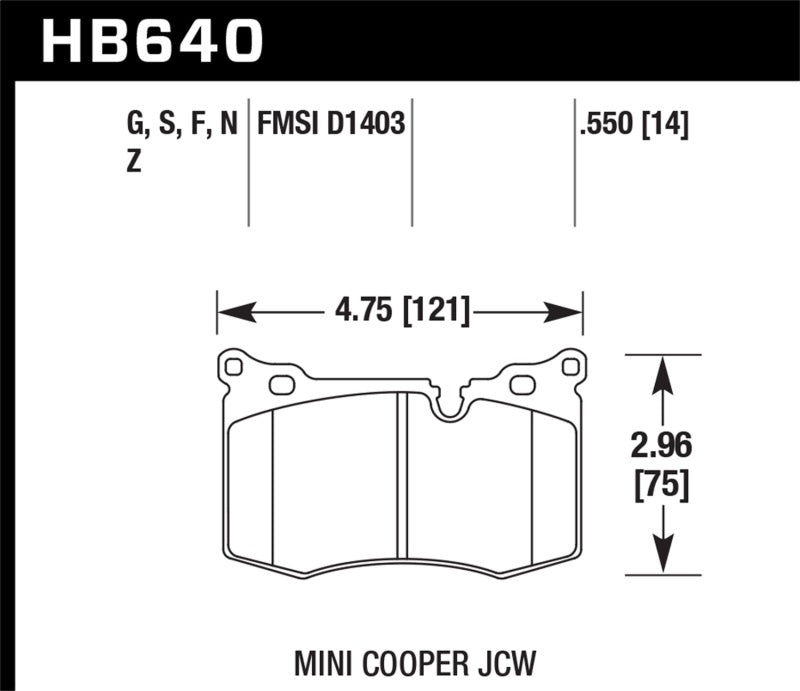 Hawk 09-10 Mini Cooper Performance Ceramic Street Front Brake Pads - awdtuningtx