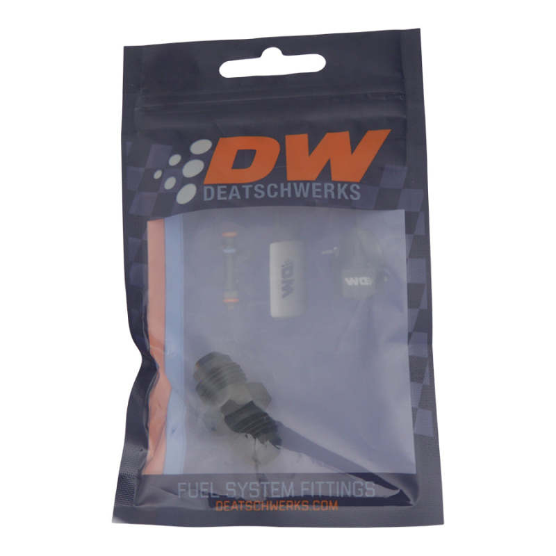 DeatschWerks 6AN Male Flare to 6AN Male Flare Coupler - Anodized Matte Black - awdtuningtx