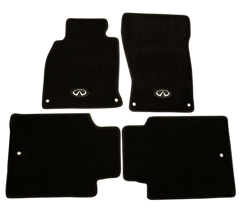 NRG Floor Mats - 13+ Infinity Q70 w/ Infiniti Emblem Logo (4 pieces) - awdtuningtx