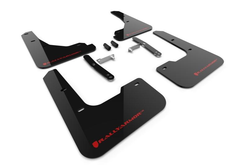Rally Armor 2024 Hyundai Elantra Black Mud Flap Red Logo - awdtuningtx