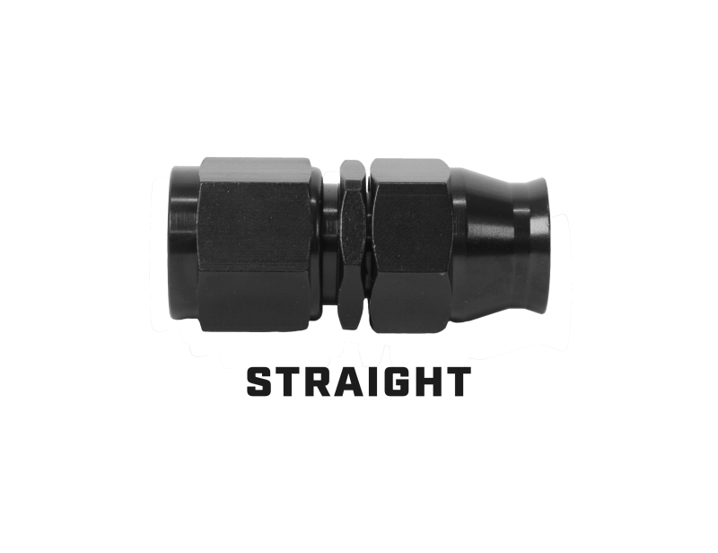 Aeromotive PTFE Hose End - AN-06 - Straight - Black Anodized - awdtuningtx