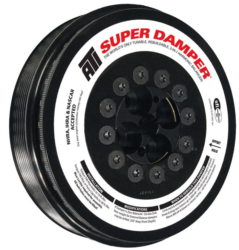 ATI Damper - 7.98in - Steel - 8 Grv - Cummins - 2003-07.5 - 5.9L - 3 Ring Hvy - Diesel - awdtuningtx