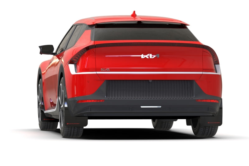 Rally Armor 22-23 Kia EV6 Black UR Mud Flap Red Logo - awdtuningtx