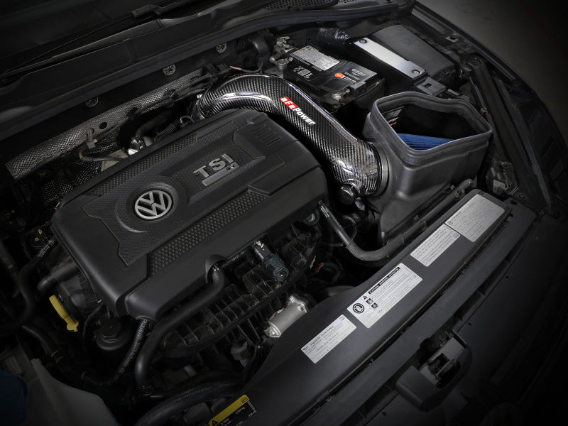 aFe 15-19 VW Golf R (MKVII) L4-2.0L (t) Track Series Carbon Fiber Intake System w/ Pro 5R Filter - awdtuningtx