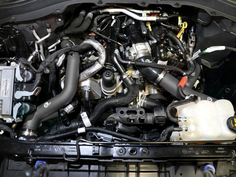 aFe 20-23 Ford Explorer ST V6 3.0L (tt) BladeRunner Aluminum Hot and Cold Charge Pipe Kit - Black - awdtuningtx