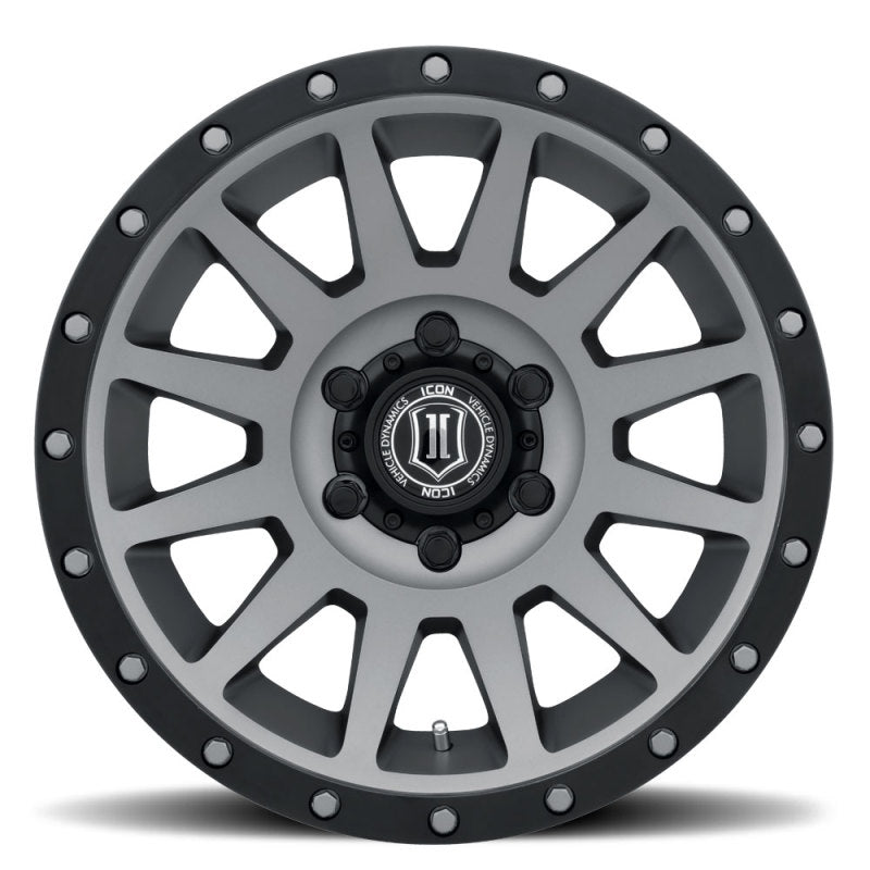 ICON Compression 18x9 6x135 6mm Offset 5.25in BS Titanium Wheel - awdtuningtx