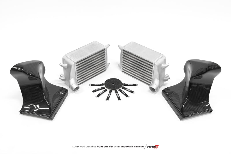AMS Performance 16-19 Porsche Carrera/Carrera S (991.2) Alpha Intercooler Kit w/Carbon Fiber Shrouds - awdtuningtx