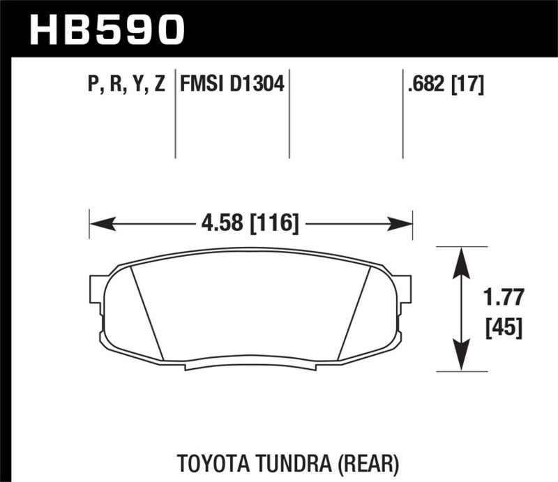 Hawk 2019 Toyota Tundra/2019 Lexus NX300 HP Plus Brake Pad Set - awdtuningtx