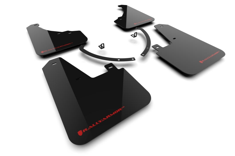Rally Armor 2024+ Hyundai Santa Fe Black Mud Flap w/ Red Logo - awdtuningtx