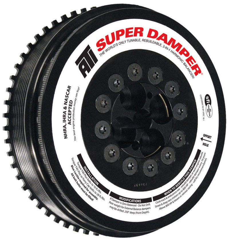 ATI Damper - 7.98in - Steel - 8 Grv - Cummins - 07.5-15 6.7L w/Reluctor Wheel - 3 Ring Hvy - Diesel - awdtuningtx