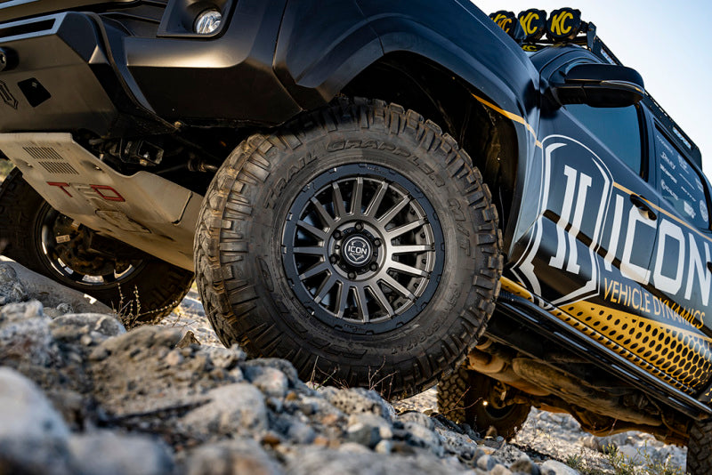 ICON Recon Pro 17x8.5 6x5.5 0mm Offset 4.75in BS 106.1mm Bore Charcoal Wheel - awdtuningtx