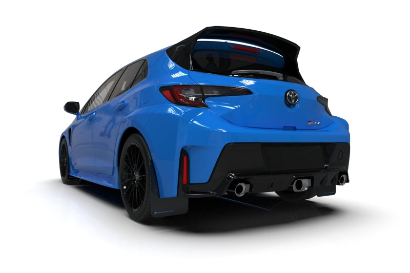 Rally Armor 23-24 Toyota GR Corolla Black Mud Flap w/ Light Blue Logo - awdtuningtx