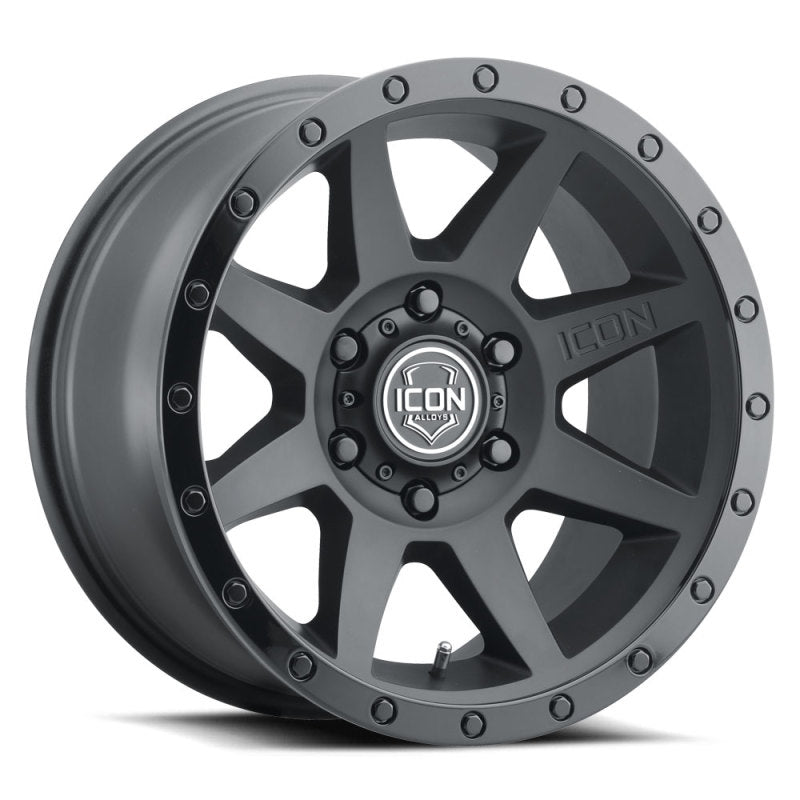 ICON Rebound 18x9 6x5.5 0mm Offset 5in BS 106.1mm Bore Double Black Wheel - awdtuningtx