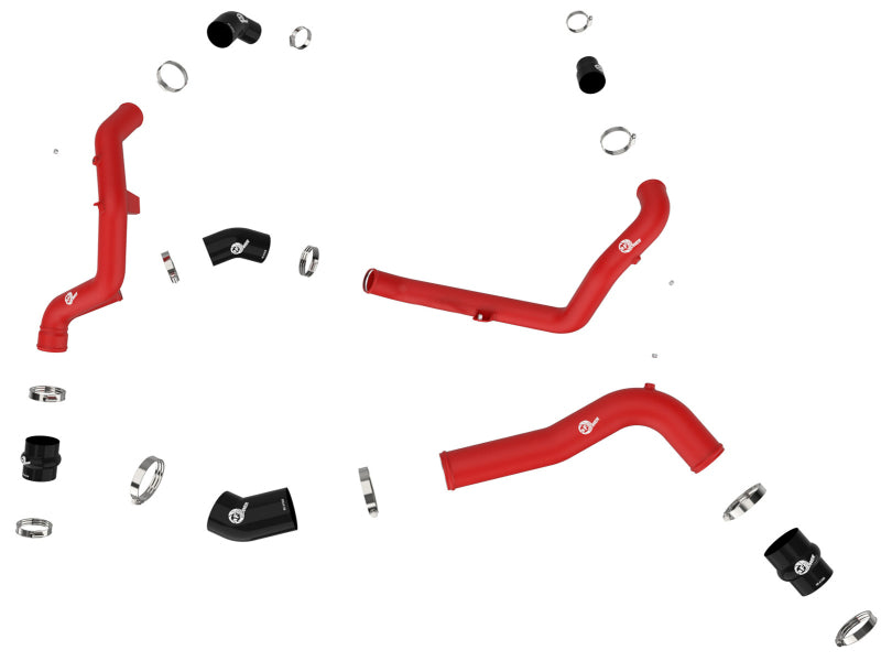 aFe 22-23 Ford Explorer BladeRunner Aluminum Hot and Cold Charge Pipe Kit - Red - awdtuningtx