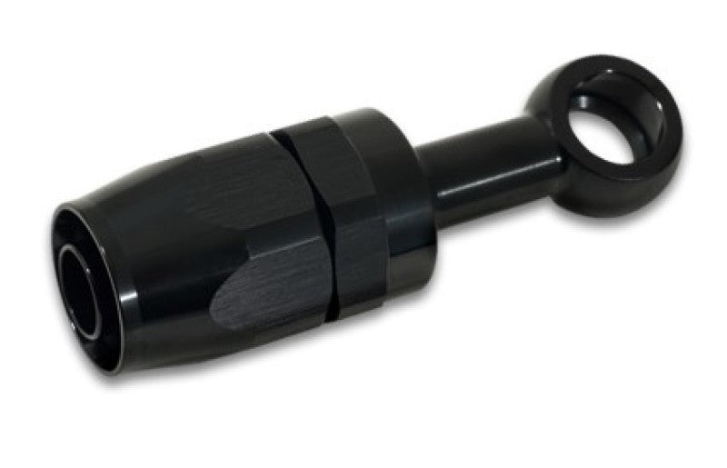 Vibrant -10AN Banjo Hose End Fitting for use with M12 or 7/16in Banjo Bolt - Aluminum Black - awdtuningtx