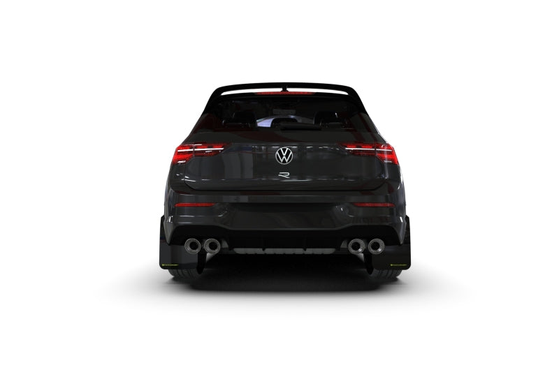 Rally Armor 2022 MK8 Volkswagen Golf GTI/R Black UR Mud Flap w/ Green Logo - awdtuningtx