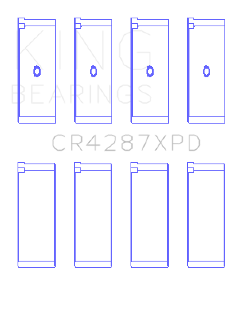 King Honda B18C1/B18C5 16V (Size STDX - Predoweled for Alum Rods) Performance Rod Bearing Set - awdtuningtx