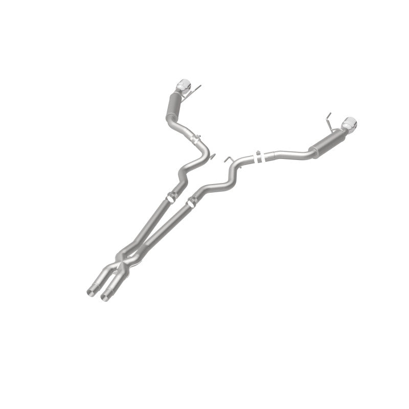 MagnaFlow Cat Back, SS, 2.5in, Competition, Dual Split Polished 4.5in Tips 2015 Ford Mustang V6 3.7L - awdtuningtx
