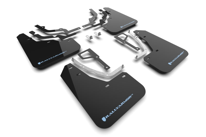 Rally Armor 2025+ Hyundai Ioniq 5 N Black Mud Flap w/ Light Blue Logo - awdtuningtx
