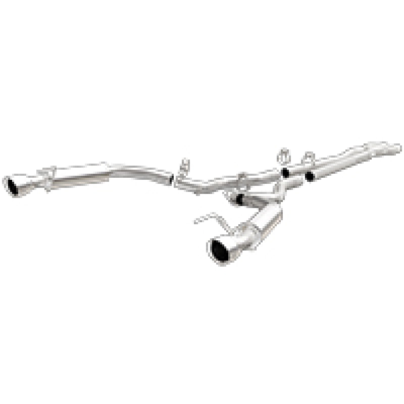 MagnaFlow Cat Back, SS, 2.5in, Competition, Dual Split Polished 4.5in Tips 2015 Ford Mustang V6 3.7L - awdtuningtx