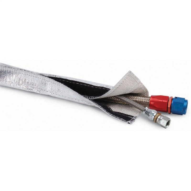 DEI Heat Shroud 1in I.D. x 3ft - Aluminized Sleeving - Hook and Loop Edge - awdtuningtx