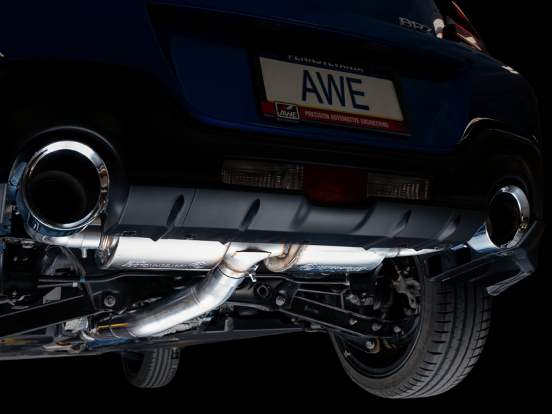 AWE Subaru BRZ/ Toyota GR86/ Toyota 86 Touring Edition Cat-Back Exhaust- Chrome Silver Tips - awdtuningtx