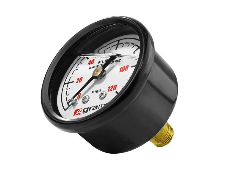 Grams Performance Universal 0-120 PSI Fuel Pressure Guage - White Face - awdtuningtx
