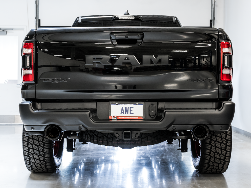 AWE Tuning 2021 RAM 1500 TRX 0FG Cat-Back Exhaust - Diamond Black Tips - awdtuningtx