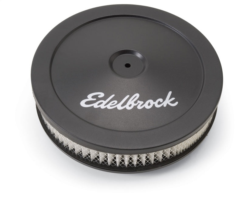 Edelbrock Air Cleaner Pro-Flo Series Round Steel Top Paper Element 10In Dia X 3 5In Black - awdtuningtx