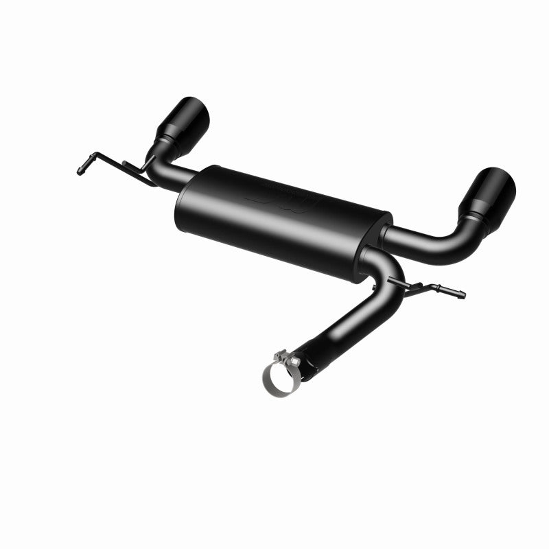 MagnaFlow 07-17 Jeep Wrangler JK 3.8/3.6L Dual Split Rear Exit Black Axle-Back Exhaust - awdtuningtx
