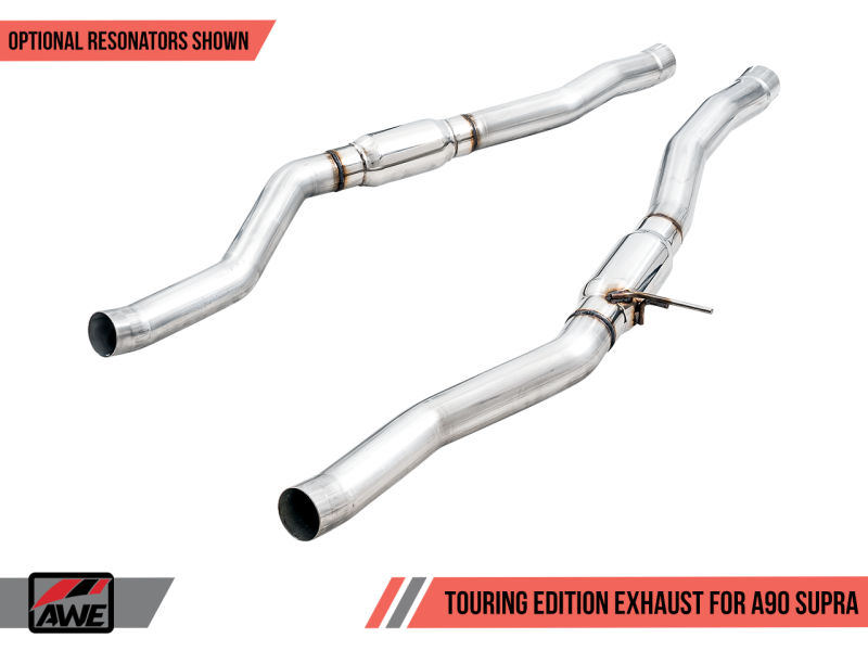 AWE Tuning 2020 Toyota Supra A90 Track Edition Exhaust - 5in Chrome Silver Tips - awdtuningtx