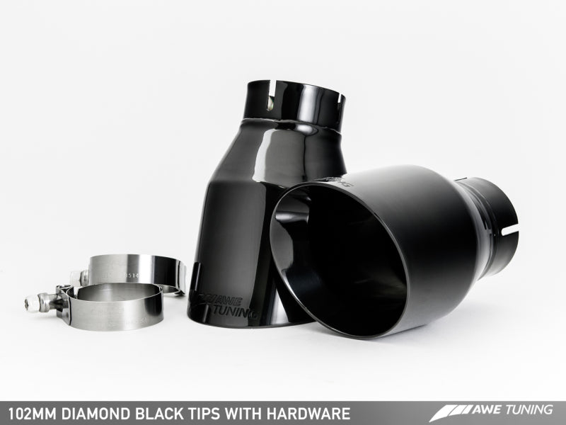 AWE Tuning Audi C7.5 A6 3.0T Touring Edition Exhaust - Quad Outlet Diamond Black Tips - awdtuningtx