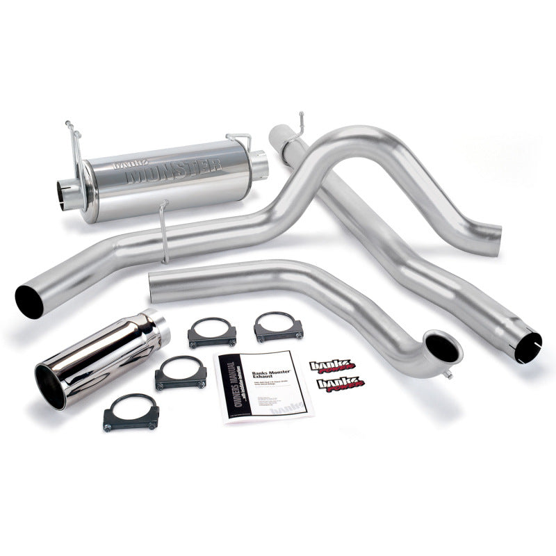 Banks Power 99-03 Ford 7.3L Monster Exhaust System - SS Single Exhaust w/ Chrome Tip - awdtuningtx