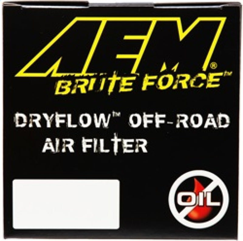 AEM Dryflow Conical Air Filter 2.75in Flange ID / 6in Base OD / 5.125in Top OD / 9.125in Height - awdtuningtx