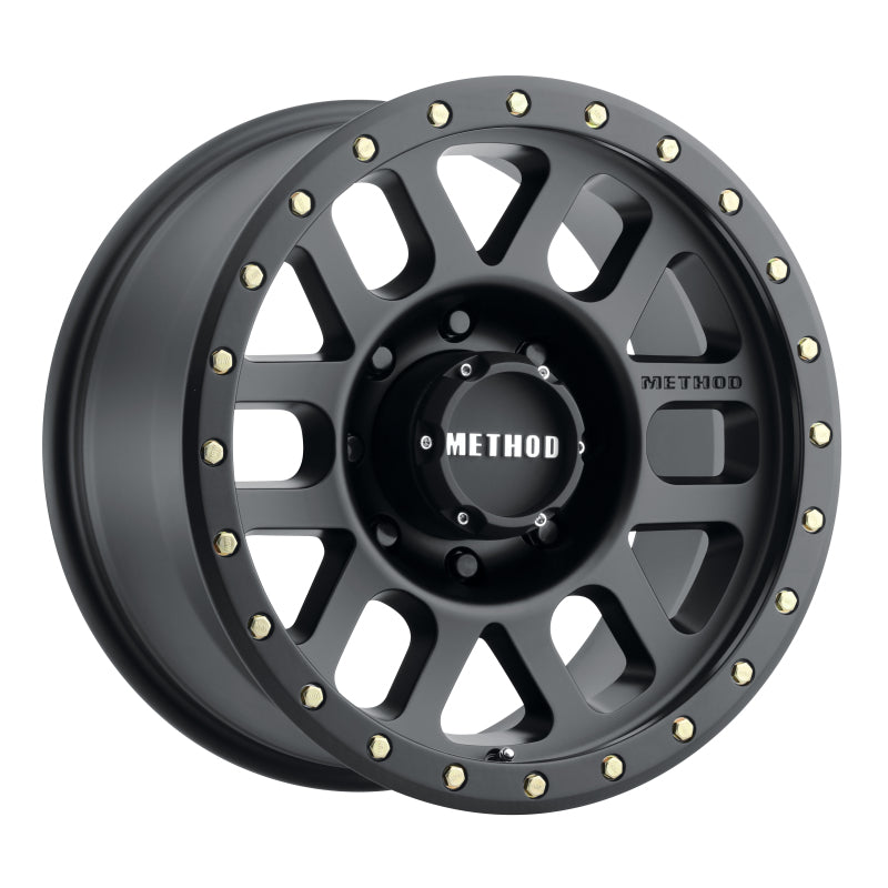 Method MR309 Grid 18x9 +18mm Offset 8x180 130.81mm CB Matte Black Wheel - awdtuningtx