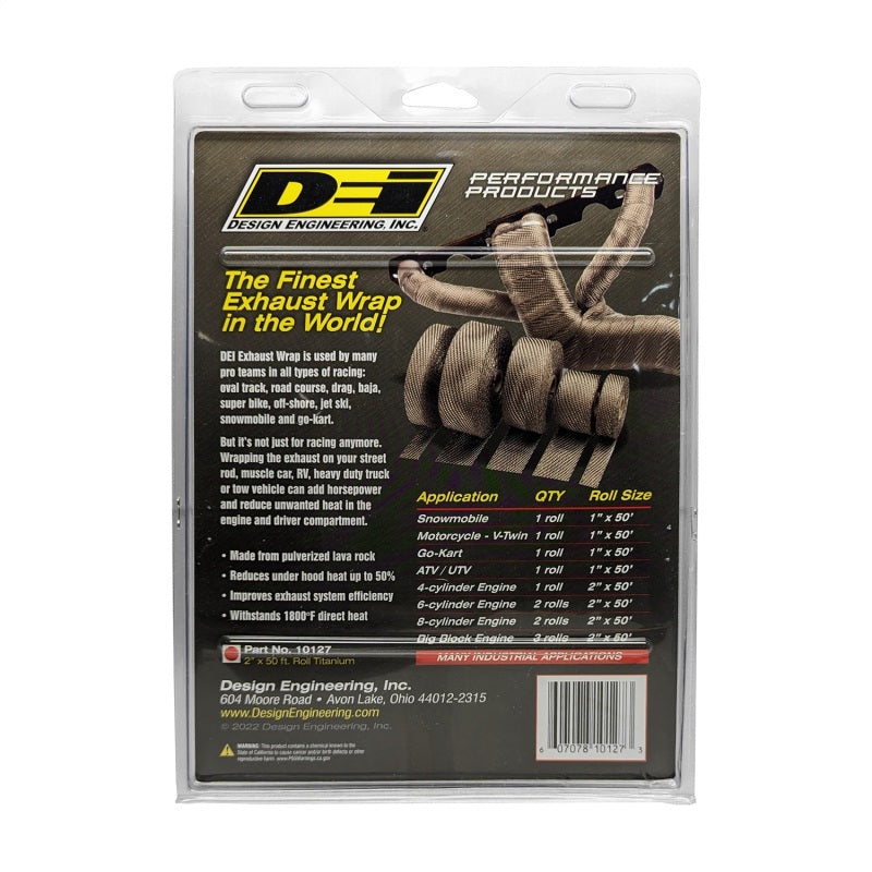 DEI Exhaust Wrap 2in x 50ft - Titanium - awdtuningtx