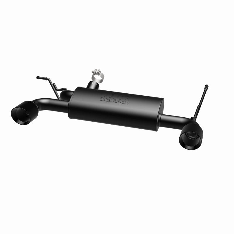MagnaFlow 07-17 Jeep Wrangler JK 3.8/3.6L Dual Split Rear Exit Black Axle-Back Exhaust - awdtuningtx