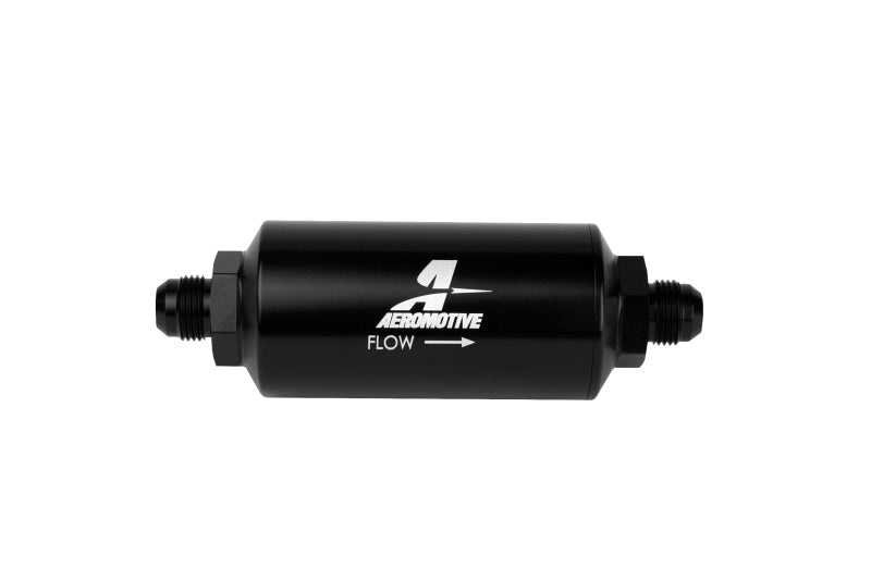 Aeromotive In-Line Filter - AN-08 size Male - 10 Micron Microglass Element - Bright-Dip Black - awdtuningtx