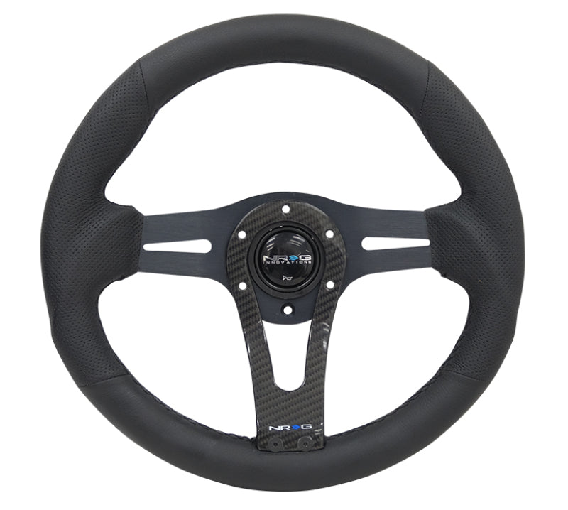 NRG Reinforced Steering Wheel (320mm) w/Carbon Center Spoke - awdtuningtx