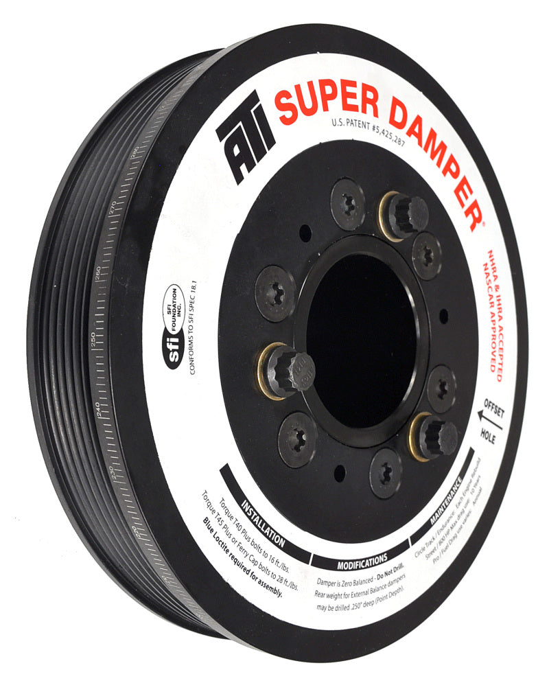 ATI Damper - 7.48in - Alum LW - 6 Grv - LS1/LS2 - F & V Body - No A/C - 3 Ring - awdtuningtx