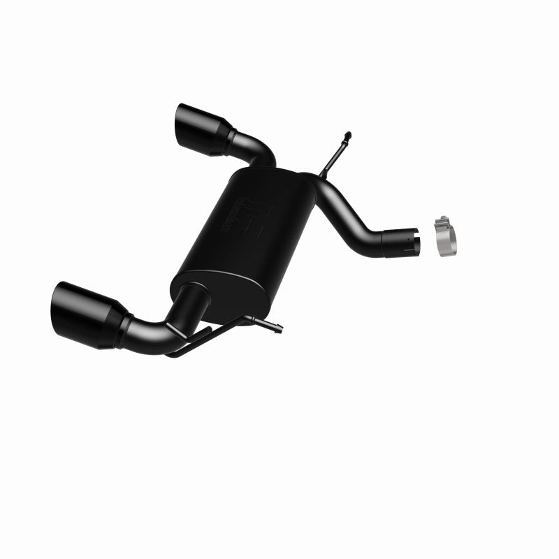 MagnaFlow 07-17 Jeep Wrangler JK 3.8/3.6L Dual Split Rear Exit Black Axle-Back Exhaust - awdtuningtx