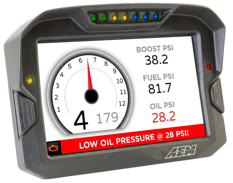 AEM CD-7 Non Logging GPS Enabled Race Dash Carbon Fiber Digital Display w/o VDM (CAN Input Only) - awdtuningtx