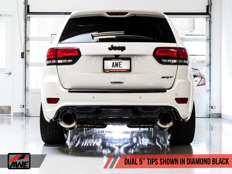 AWE Tuning 2020 Jeep Grand Cherokee SRT Touring Edition Exhaust - Diamond Black Tips - awdtuningtx