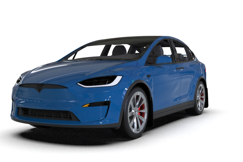 Rally Armor 2022 Tesla Model X Black UR Mud Flap w/ Dark Grey Logo - awdtuningtx
