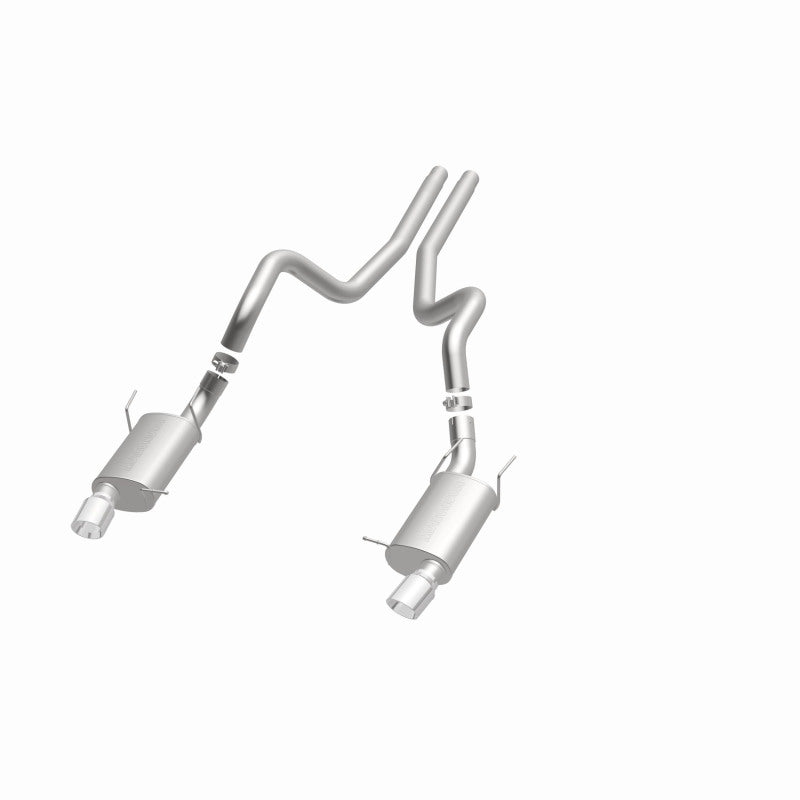MagnaFlow 13 Ford Mustang Dual Split Rear Exit Stainless Cat Back Performance Exhaust (Street) - awdtuningtx