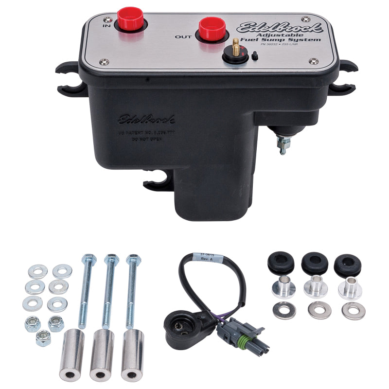 Edelbrock Fuel System Universal Fuel Sump Module Adjustable Fuel Sump Tank Only 255 LPH - awdtuningtx