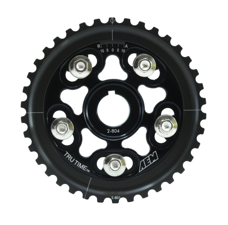 AEM 96-00 Honda Civic / 96-97 Honda Del Sol D16 Black Tru-Time Cam Gear - awdtuningtx