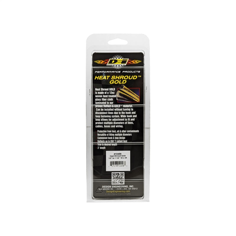 DEI Heat Shroud 1/2in to 1-1/4in I.D. x 3ft - Gold - awdtuningtx