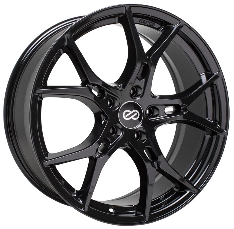 Enkei Vulcan 17X7.5 38mm Offset 5x114.3 Bolt 72.6mm Bore Gloss Black Wheel - awdtuningtx