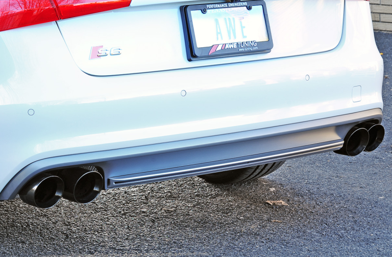AWE Tuning Audi C7 / C7.5 S6 4.0T Touring Edition Exhaust - Diamond Black Tips - awdtuningtx